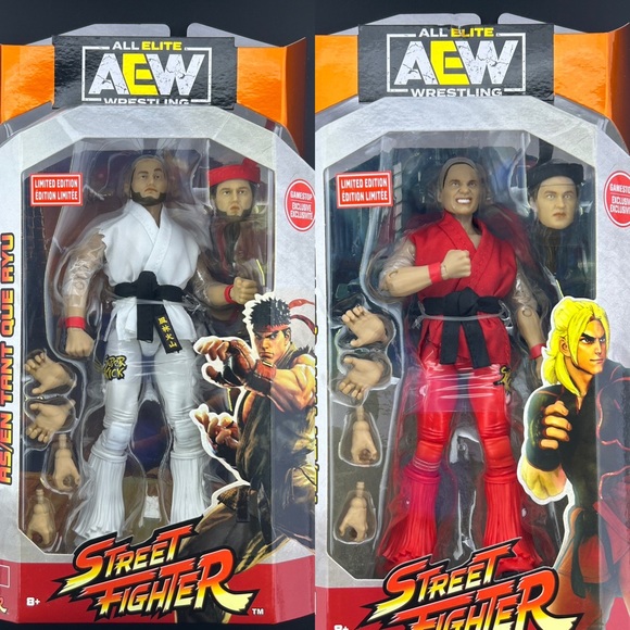 Jazwares AEW x Street Fighter Young Bucks Matt Nick Jackson GameStop Exclusive - Picture 1 of 3